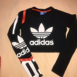 Adidas crop long sleeve shirt